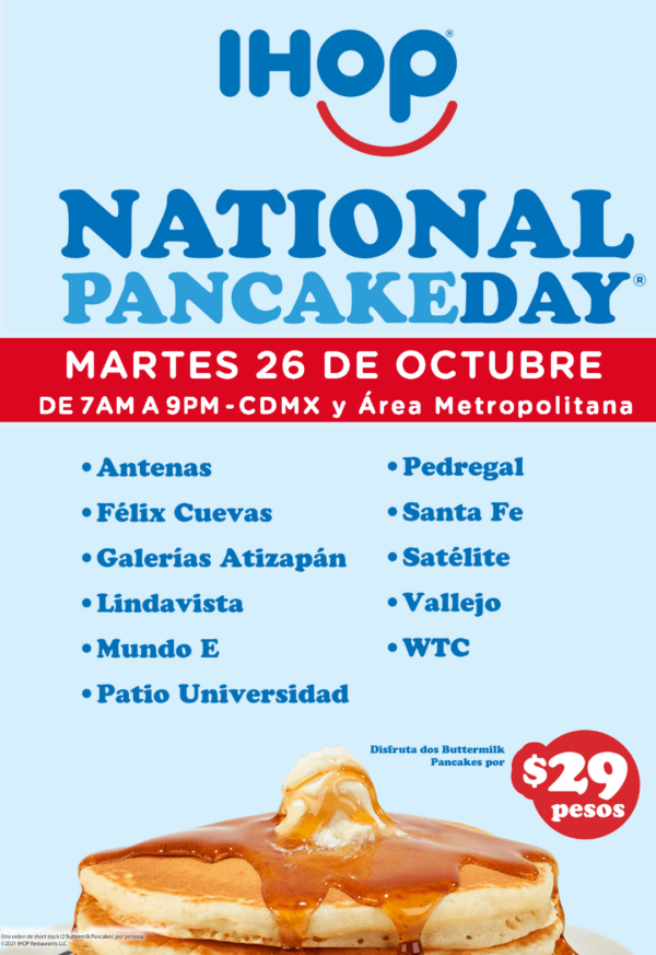 IHOP National Pancake Day AMANC 2021 – Asociación Mexicana de Ayuda a Niños con Cáncer,