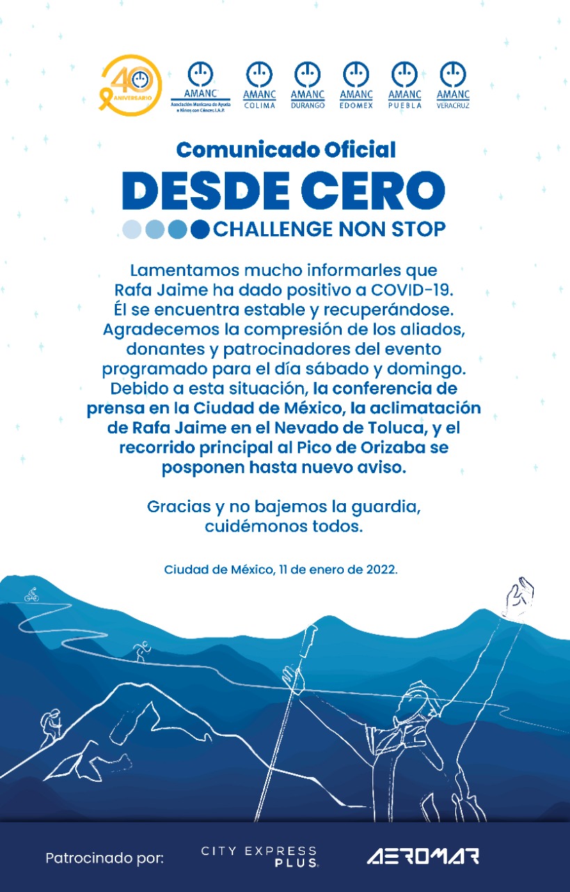 Comunicado de AMANC y Rafa Jaime, COVID 2019